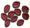 10 20x14mm Flat Oval Transparent Amethyst with Speckled Edge